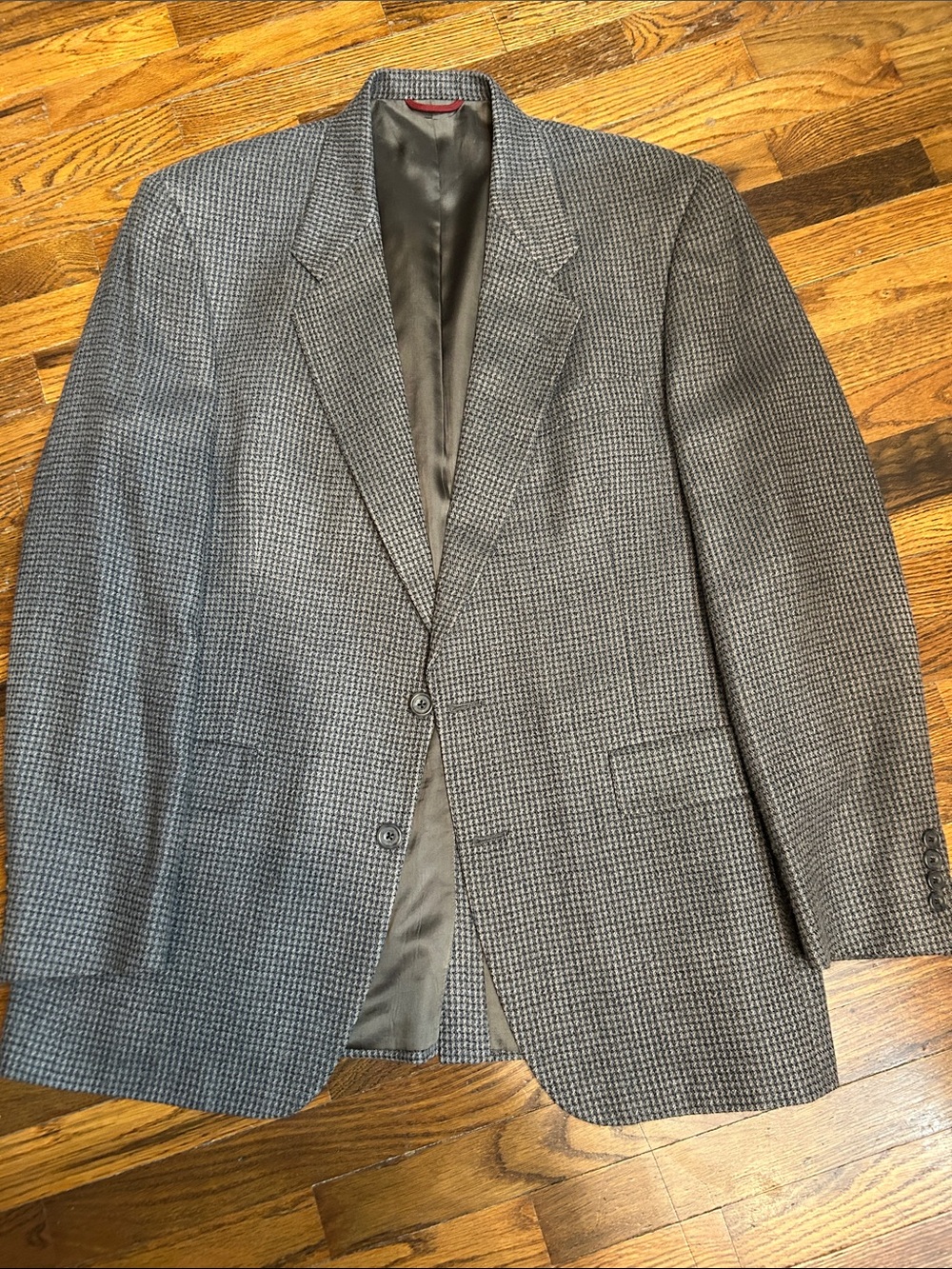 Hart Schaffner Marx Gray Houndstooth Sport Coat